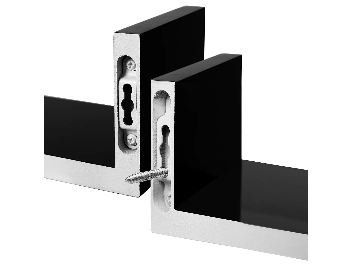 Væghyldesæt, 40x10x9 cm, Sort