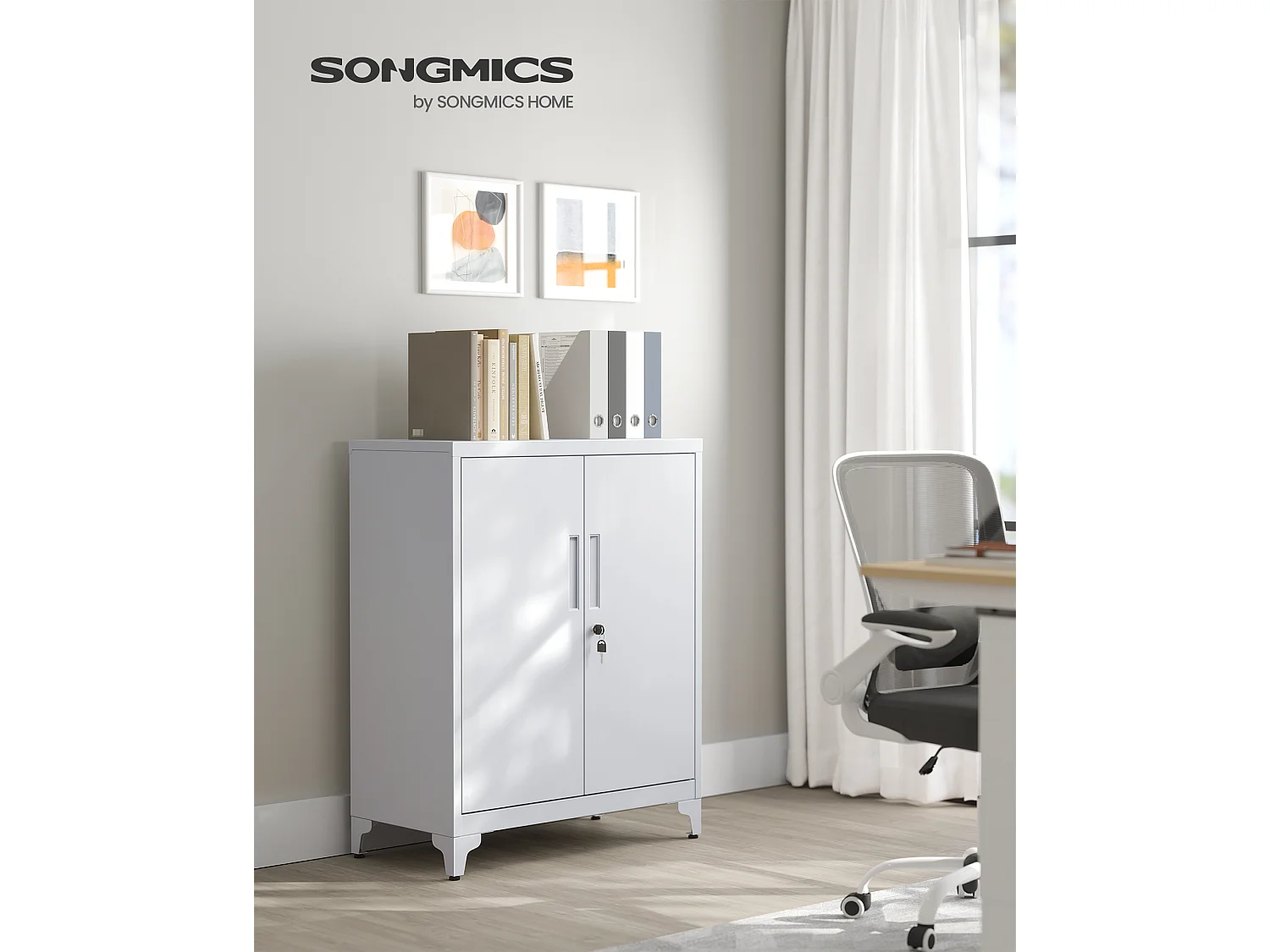 Metalowa szafka magazynowa 80x40x90 cm szara