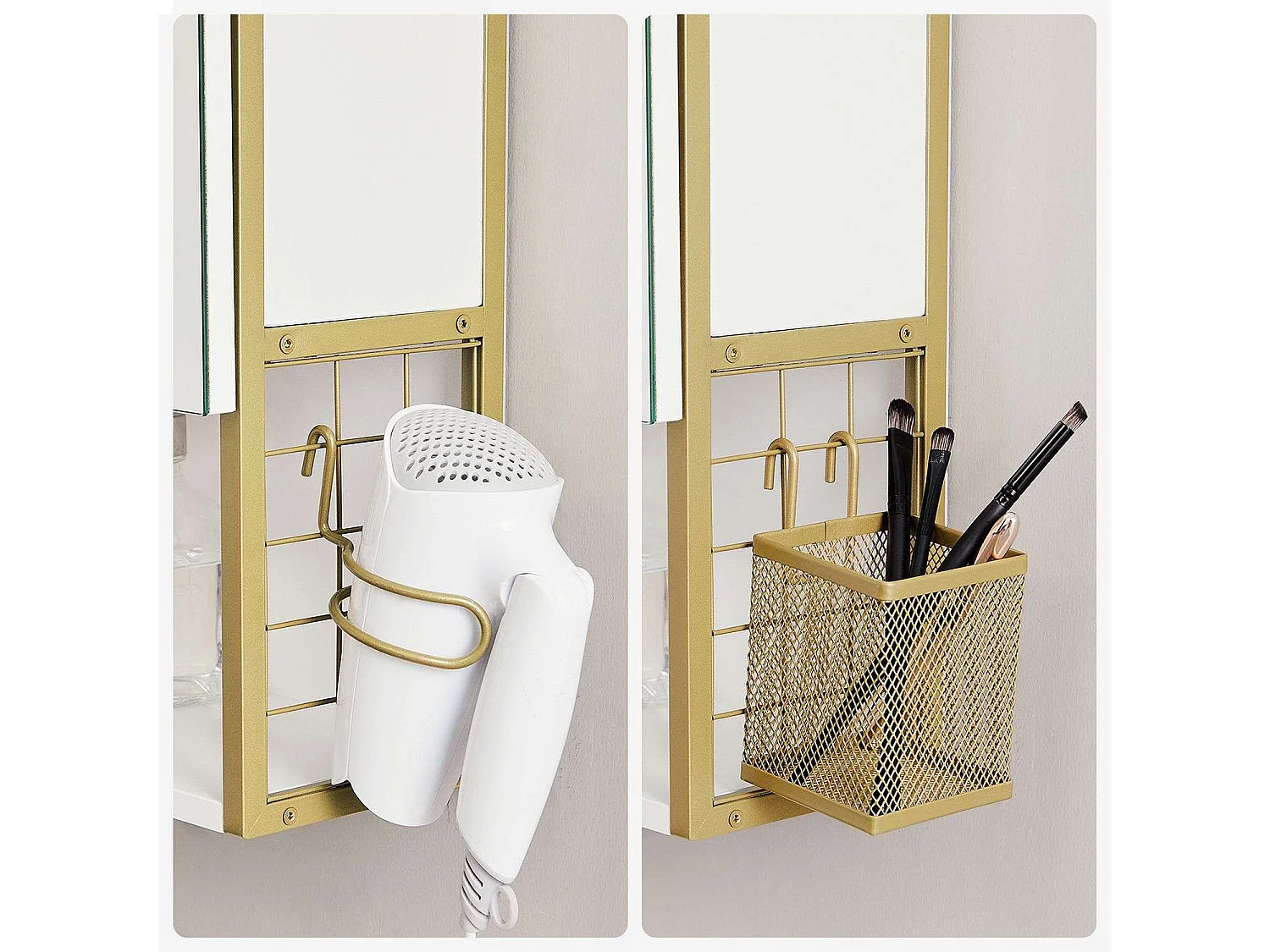 Armoire de salle de bain 70x16x70 cm or