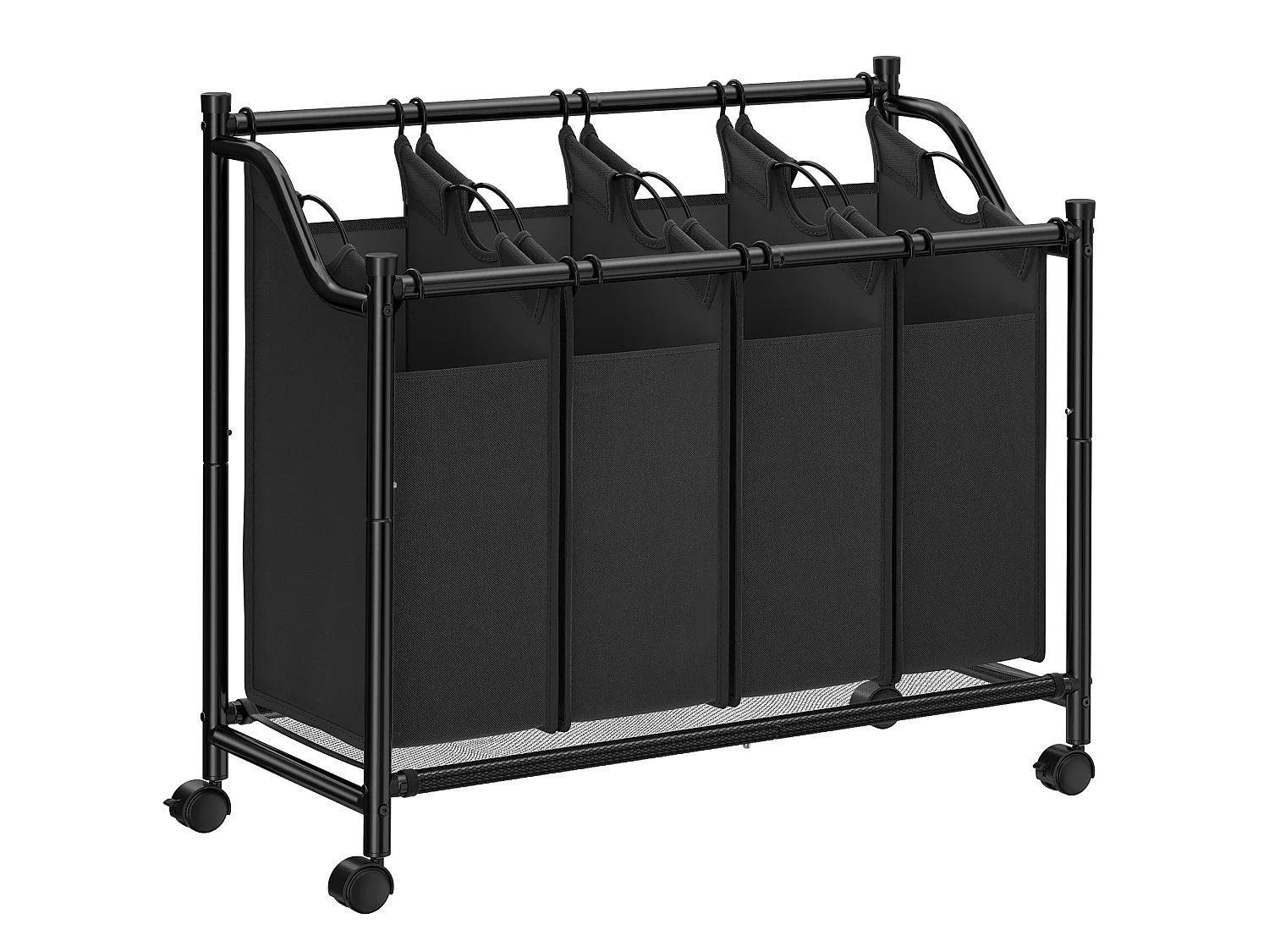 Trieur à linge 87,5x81x38,5 cm noir
