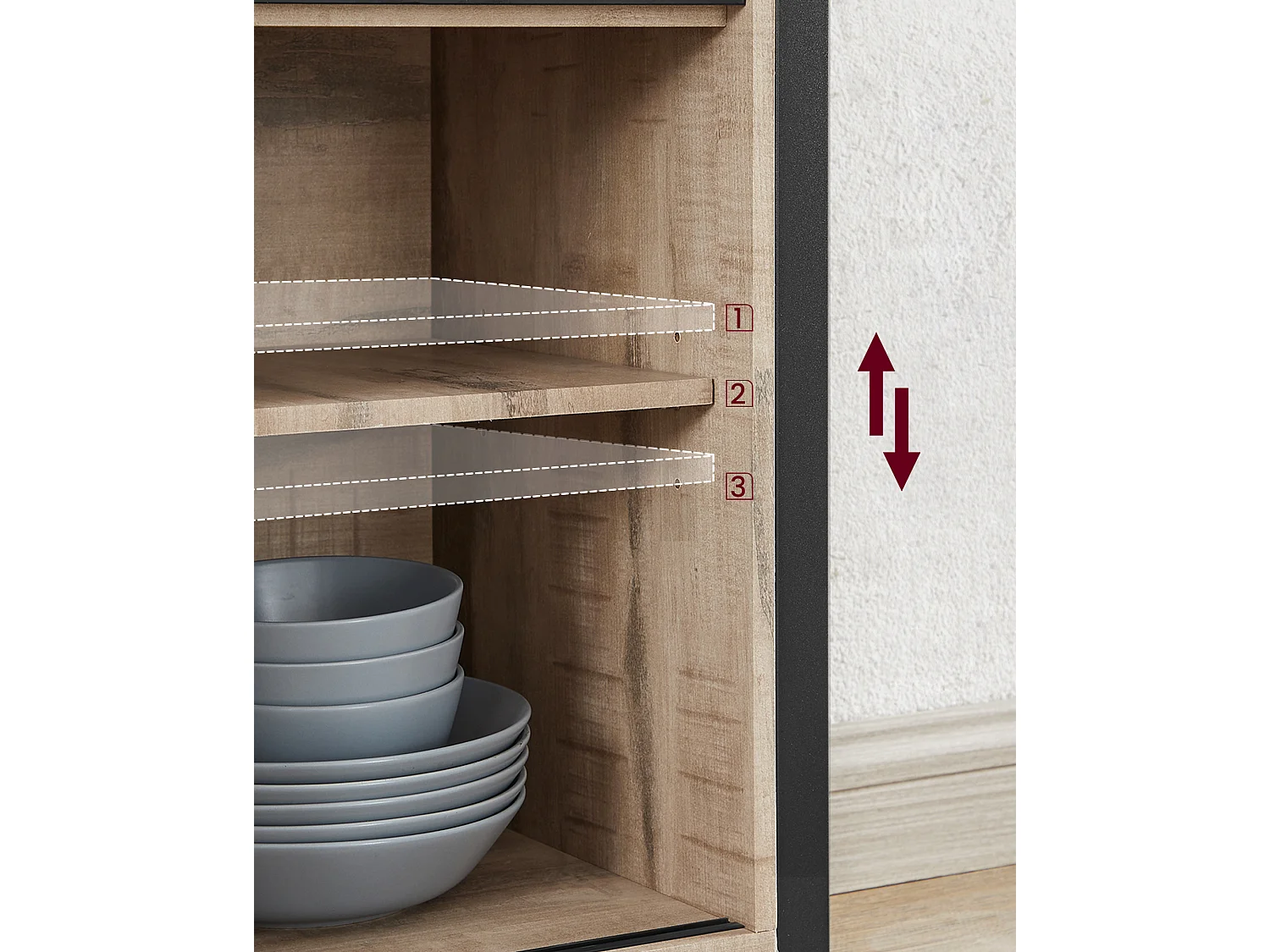 Armoire de rangement 100x33x80 cm noir