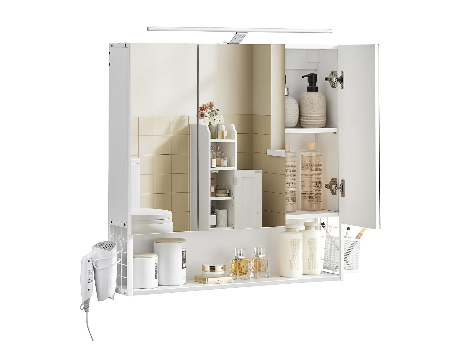 Armoire de salle de bain 70x16x70 cm blanc