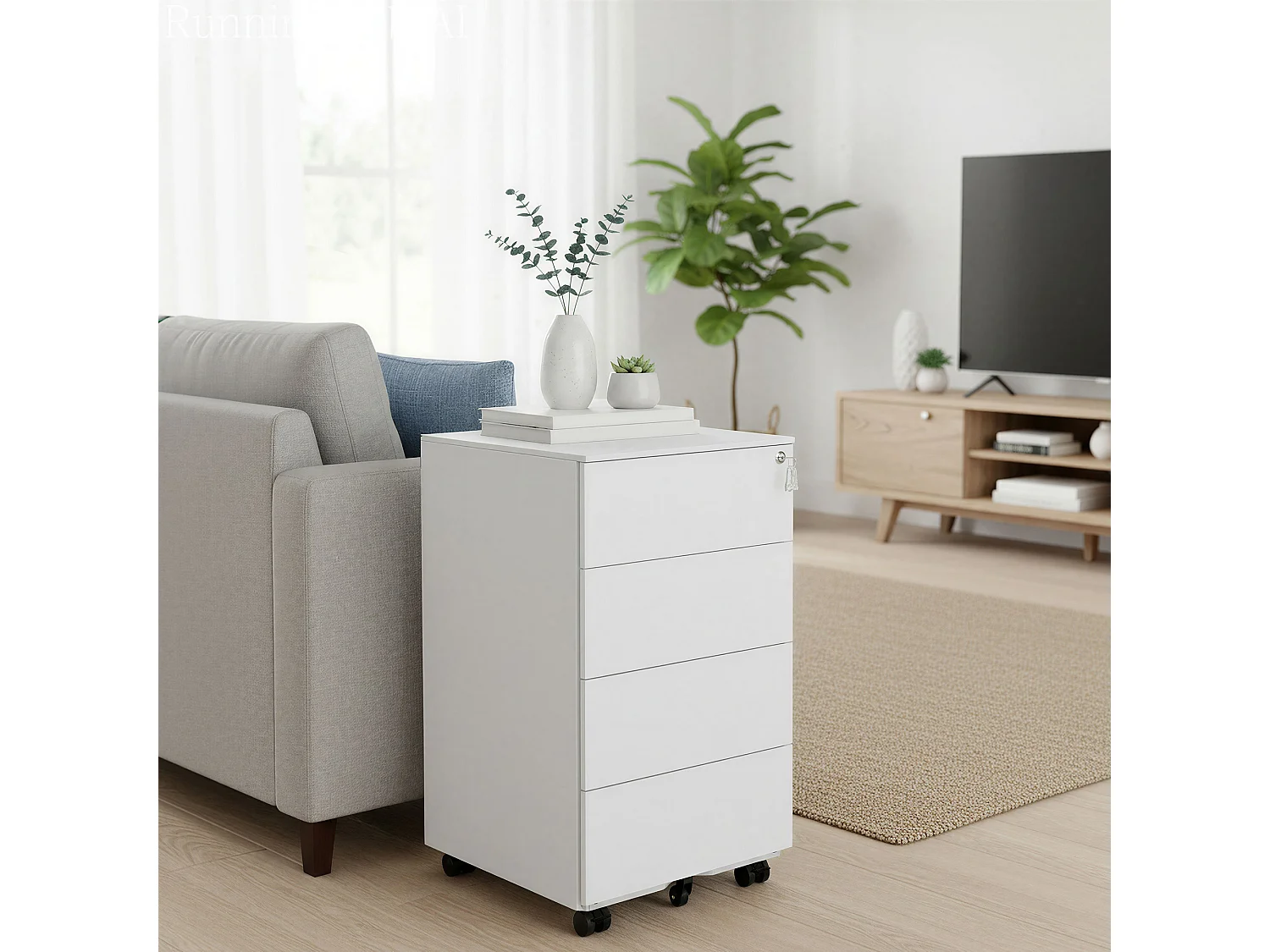 Classement 39x45x69,4 cm Blanc nuage