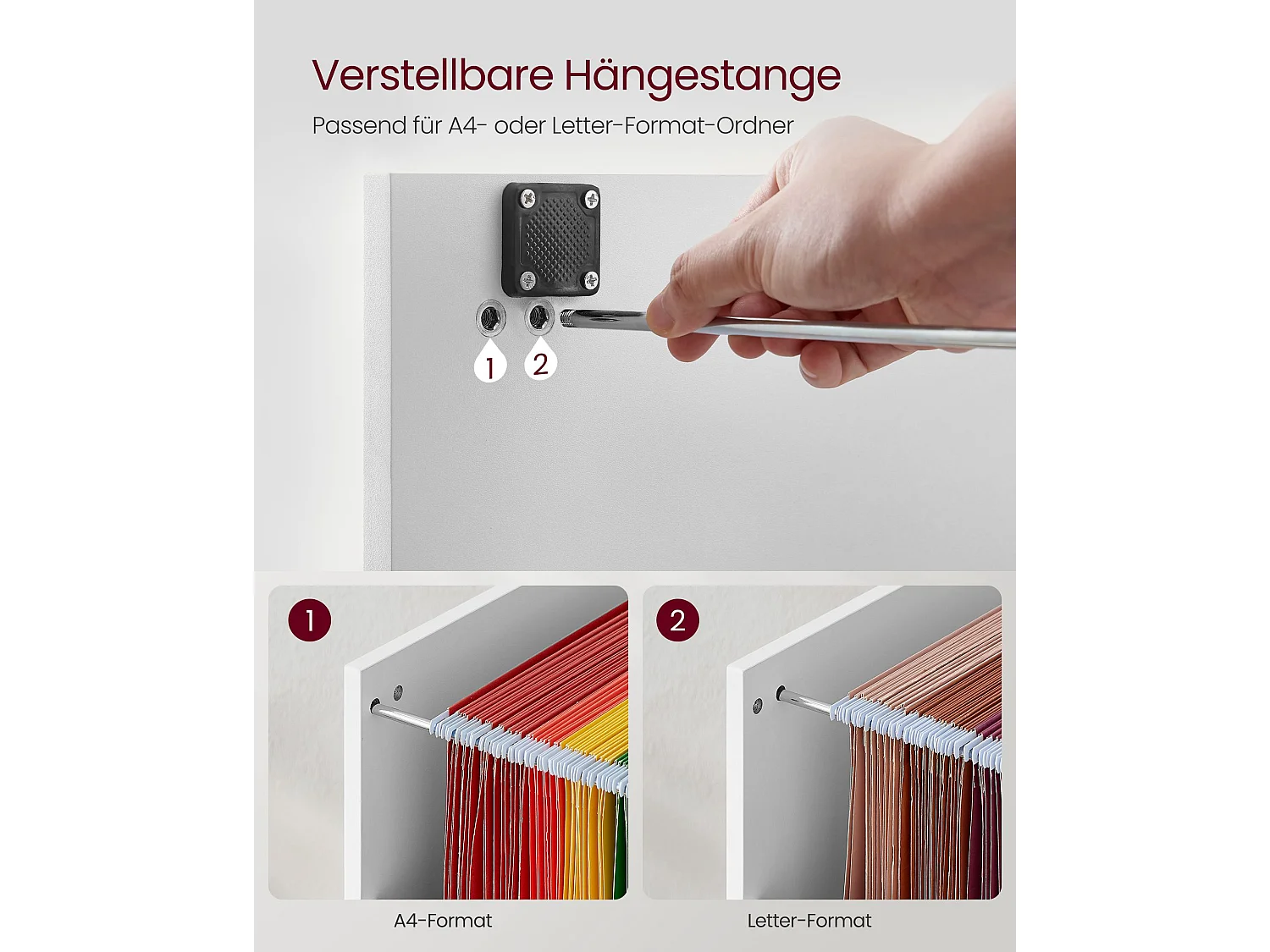Mobiletto archivio 41x40x103 cm bianco