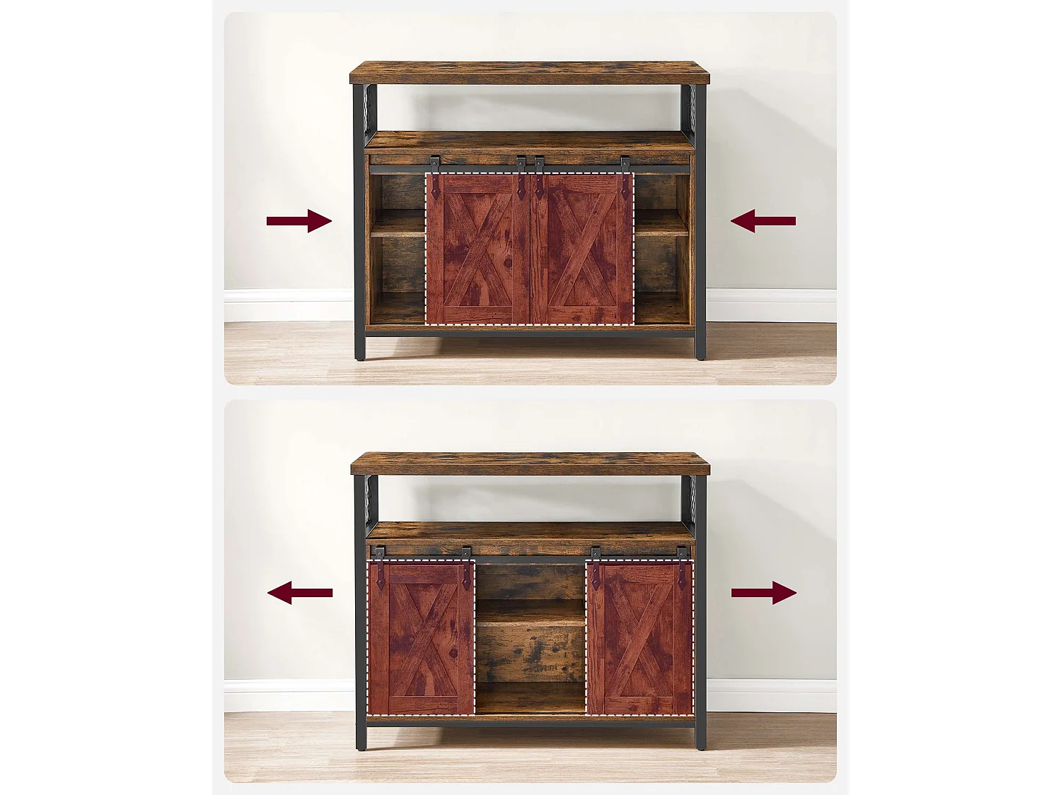 Armoire de rangement 100x33x80 cm noir et cobado antique