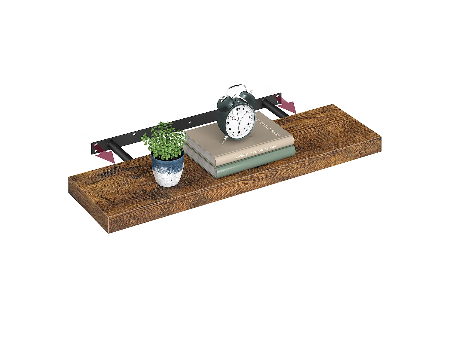 Étagère murale 80x20x3,8 cm Marron