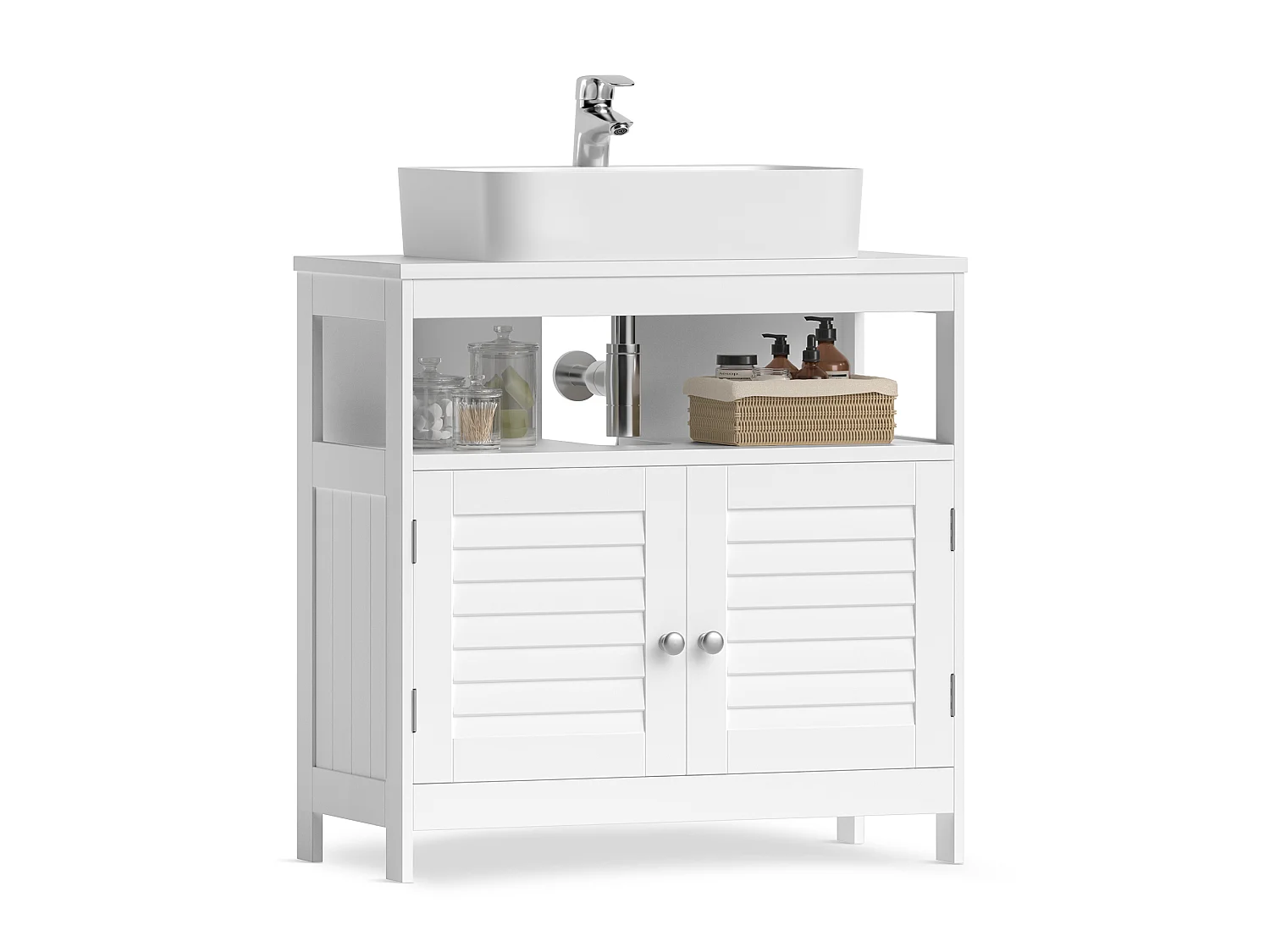 Armoire de salle de bain 60x30x60 cm blanche