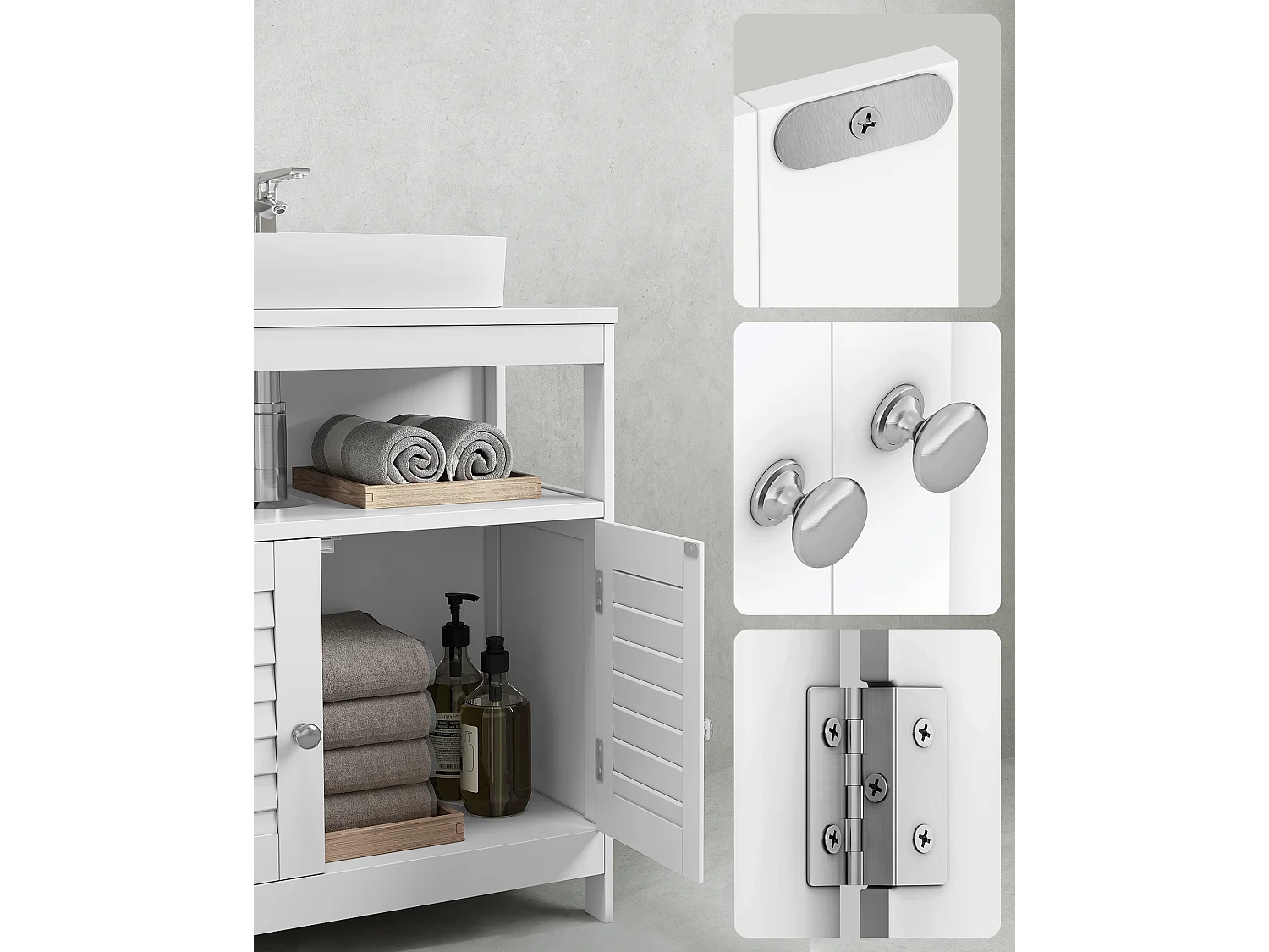 Armoire de salle de bain 60x30x60 cm blanche