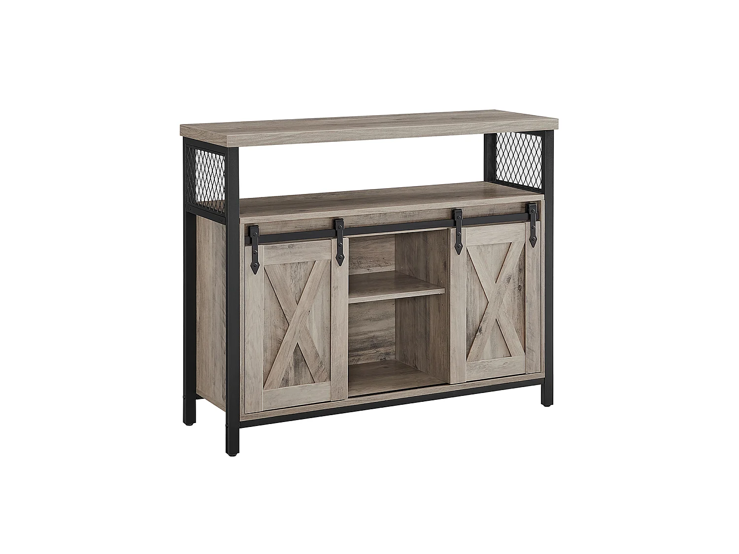 Armoire de rangement 33x100x80 cm greige noir