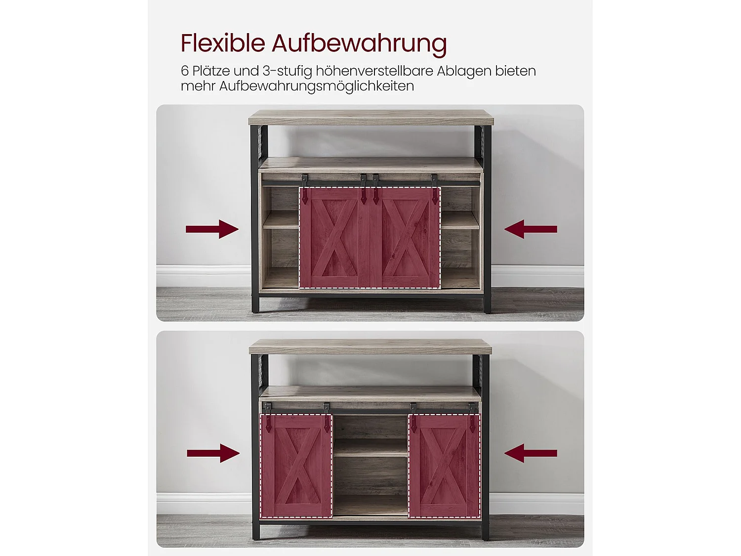 Armoire de rangement 33x100x80 cm greige noir