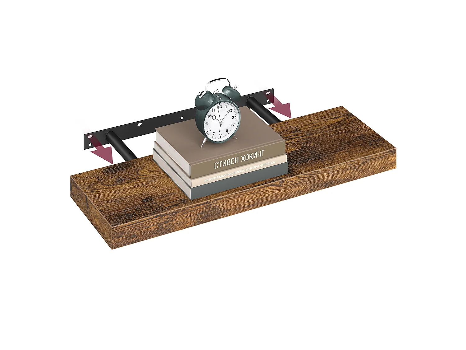 Étagère murale 60x20x3,8 cm Marron
