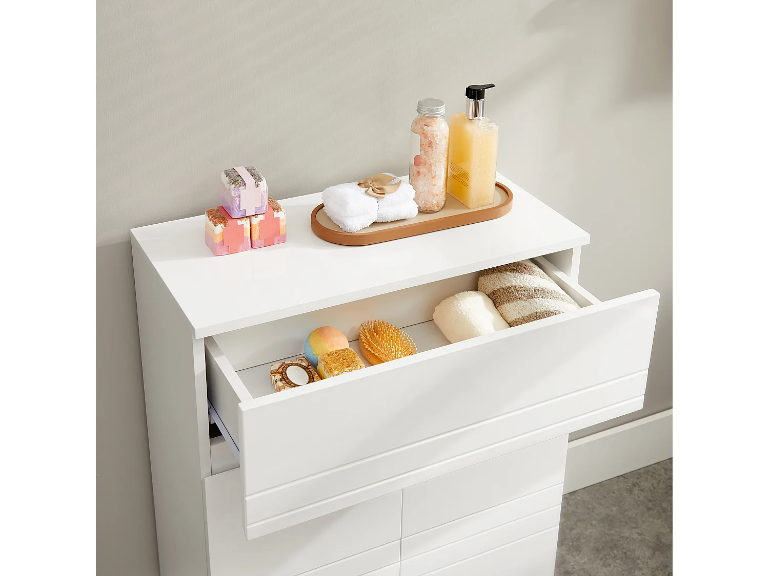 Armoire de salle de bain 60x30x80 cm blanc
