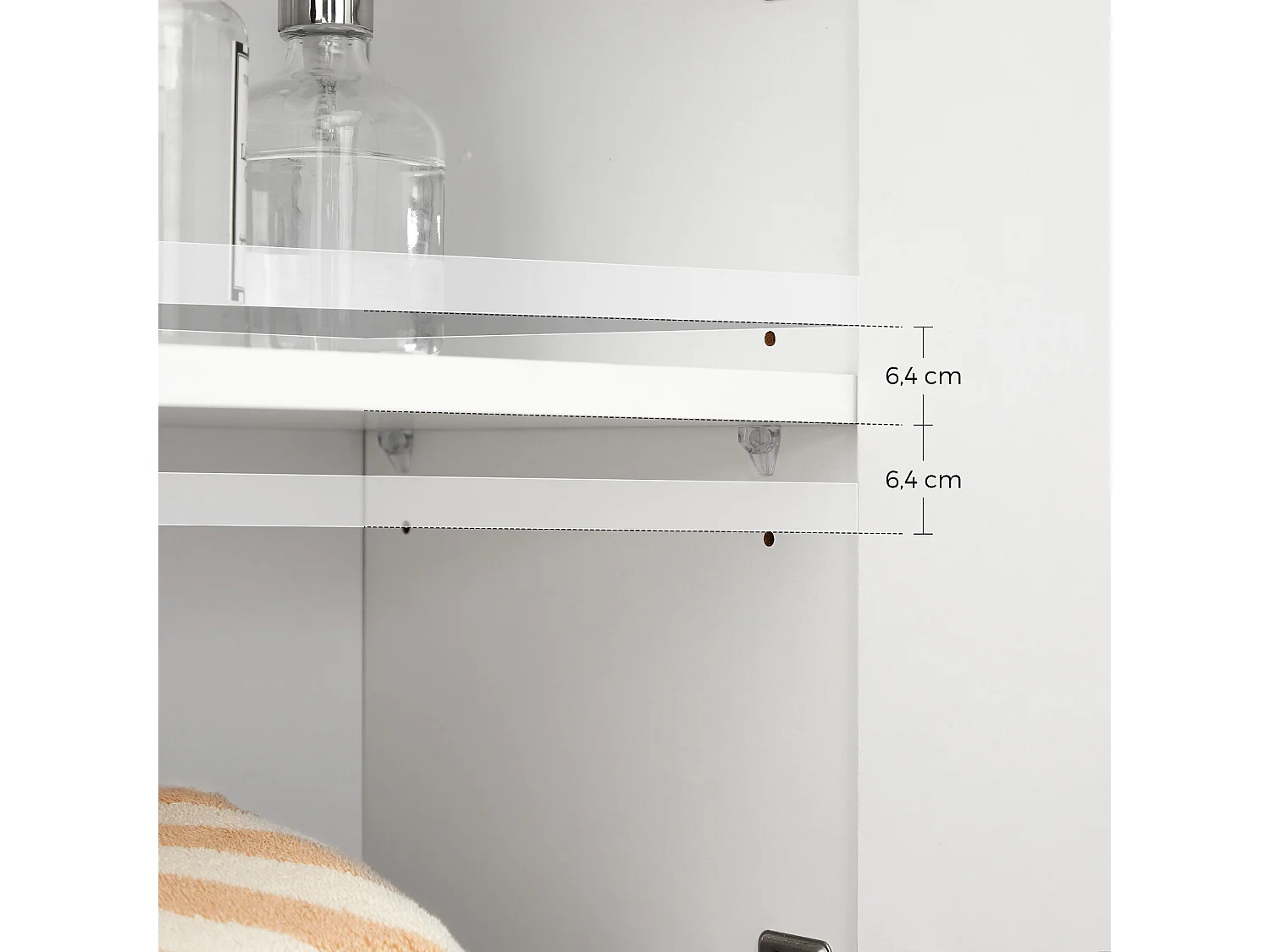 Armoire de salle de bain 60x30x80 cm blanc