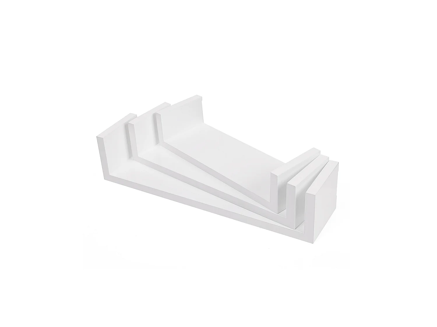 Væg hyldesæt, 40x10x9 cm, Hvid