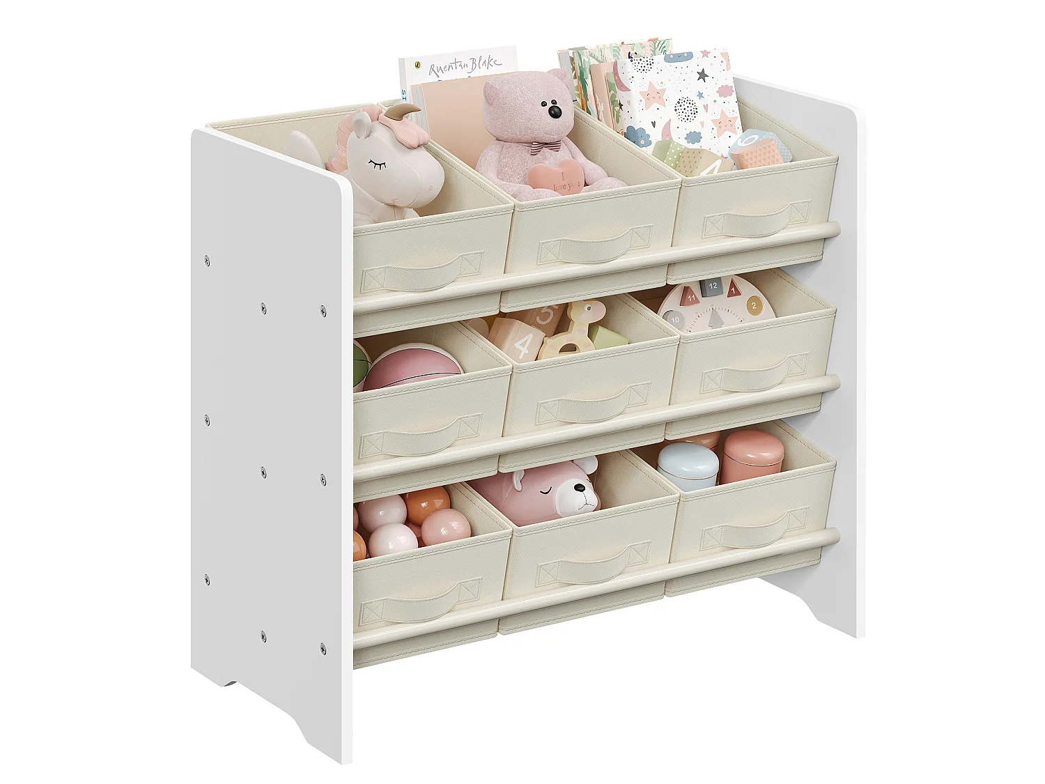 Organizer na zabawki 29,5x62,5x60 cm biały