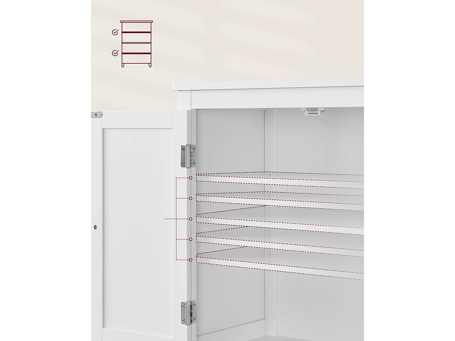 Armoire de salle de bain 60x30x110 cm blanc