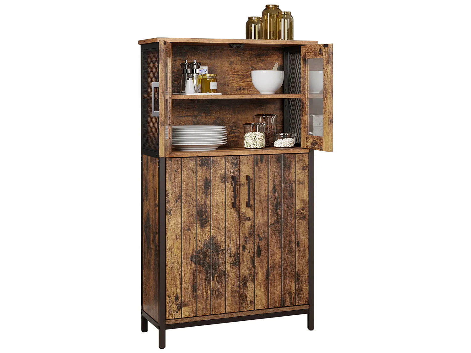 Storage cabinet 60x30x108 cm black rustic brown LSC260B01