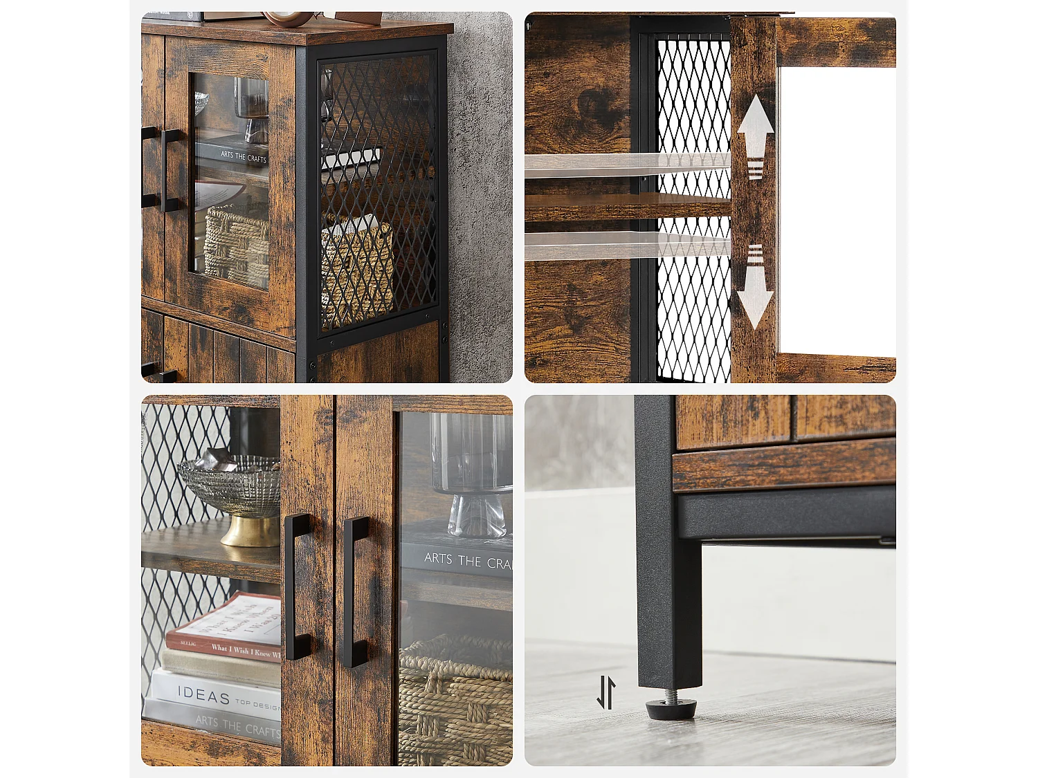 Storage cabinet 60x30x108 cm black rustic brown LSC260B01