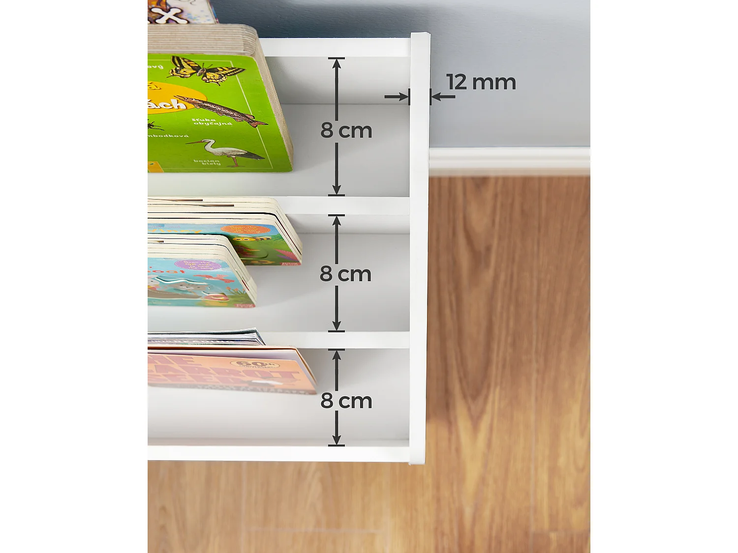 Speelgoedorganizer 62,5x29,5x70 cm wit geel