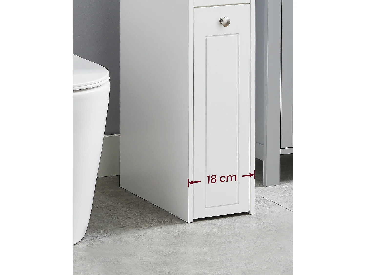 Armoire de salle de bain 18x40x70 cm blanc