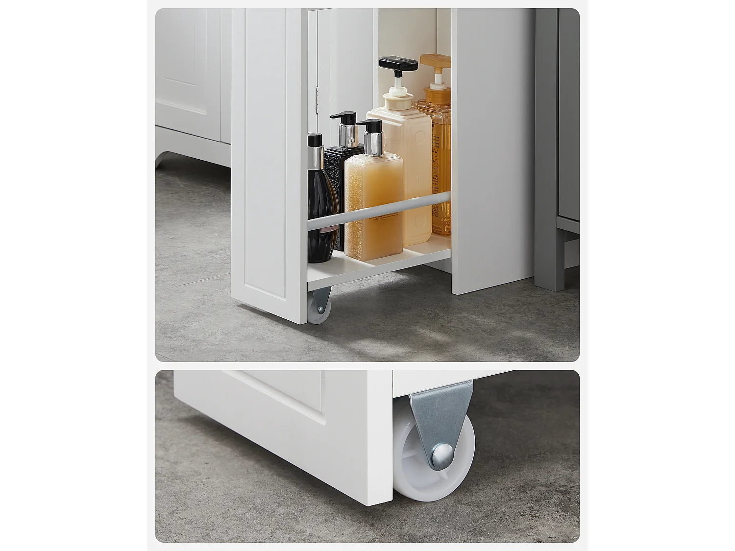 Armoire de salle de bain 18x40x70 cm blanc