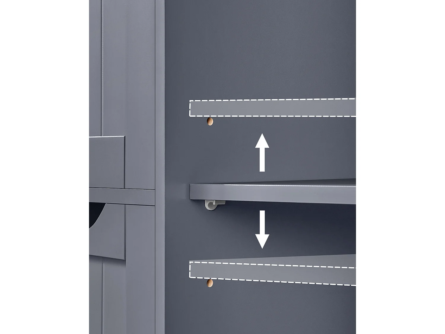 Armoire de salle de bain 30x55x82 cm gris