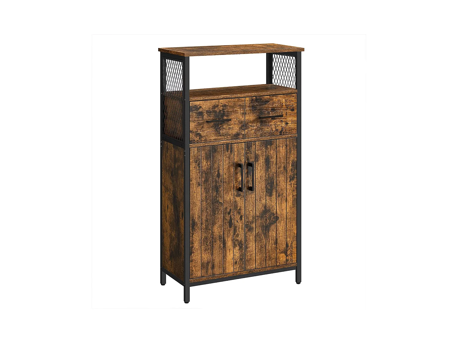 Opbevaringsskab, 60x30x108 cm, Sort, Brun