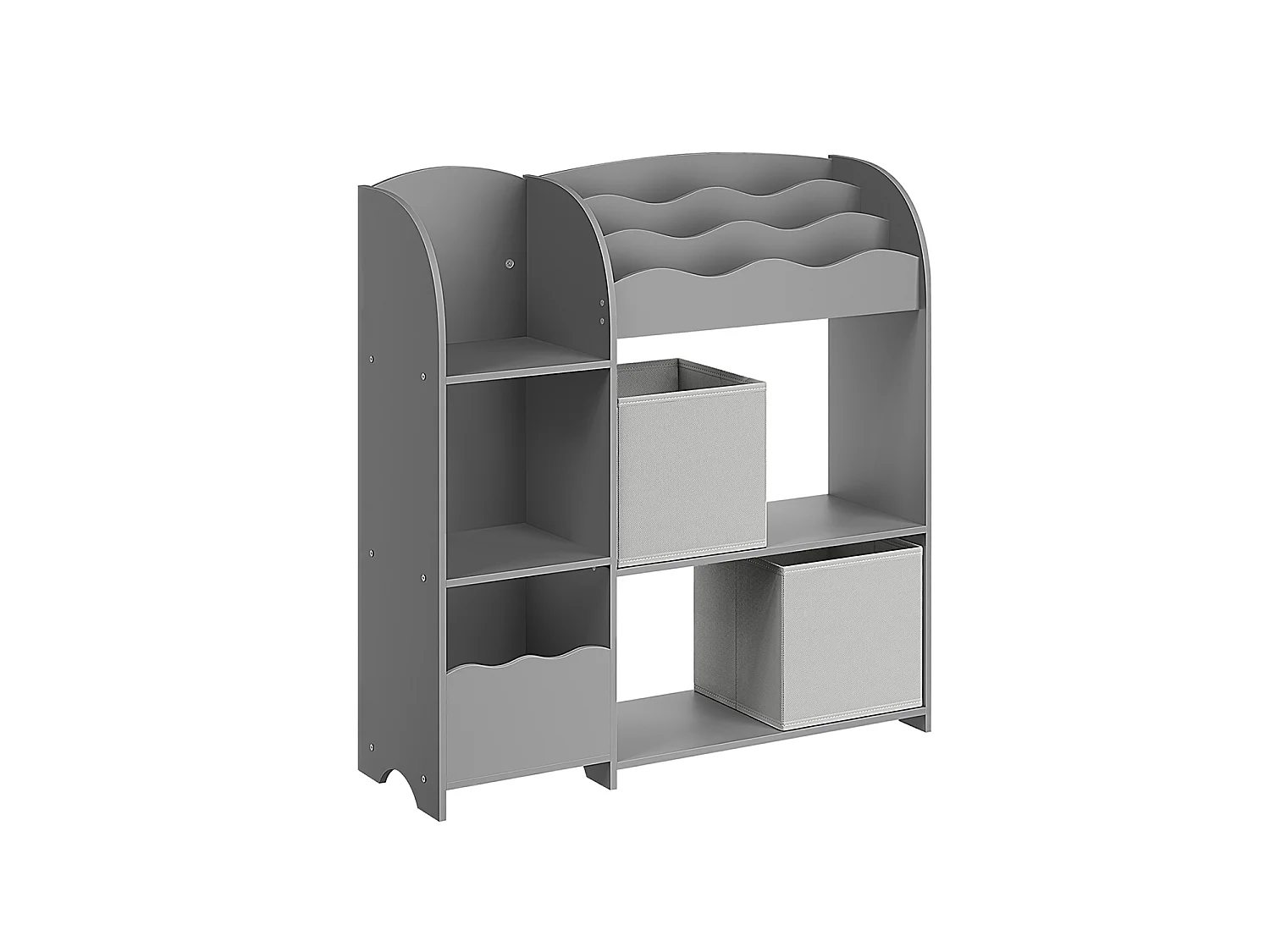 Toy storage shelf 93x30x100 cm dove grey