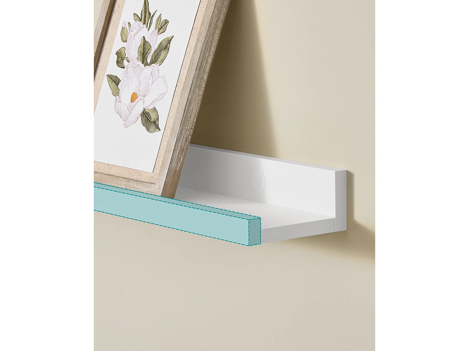 Étagère murale 38x10x5 cm blanche