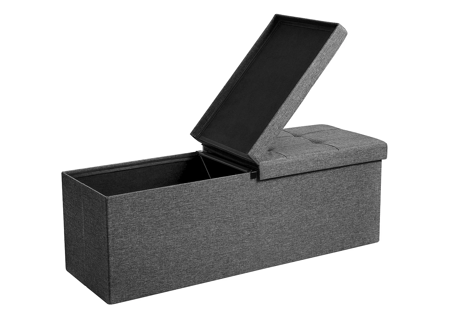 Ottomane de rangement 38x110x38 cm gris