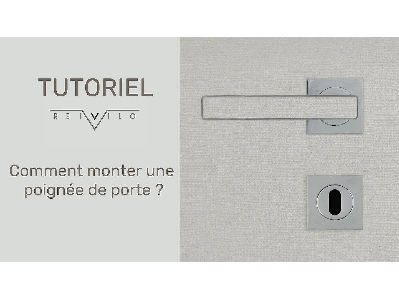 Poignée de porte d'intérieur Premium chrome Chêne Naturel à condamnation - Reivilo