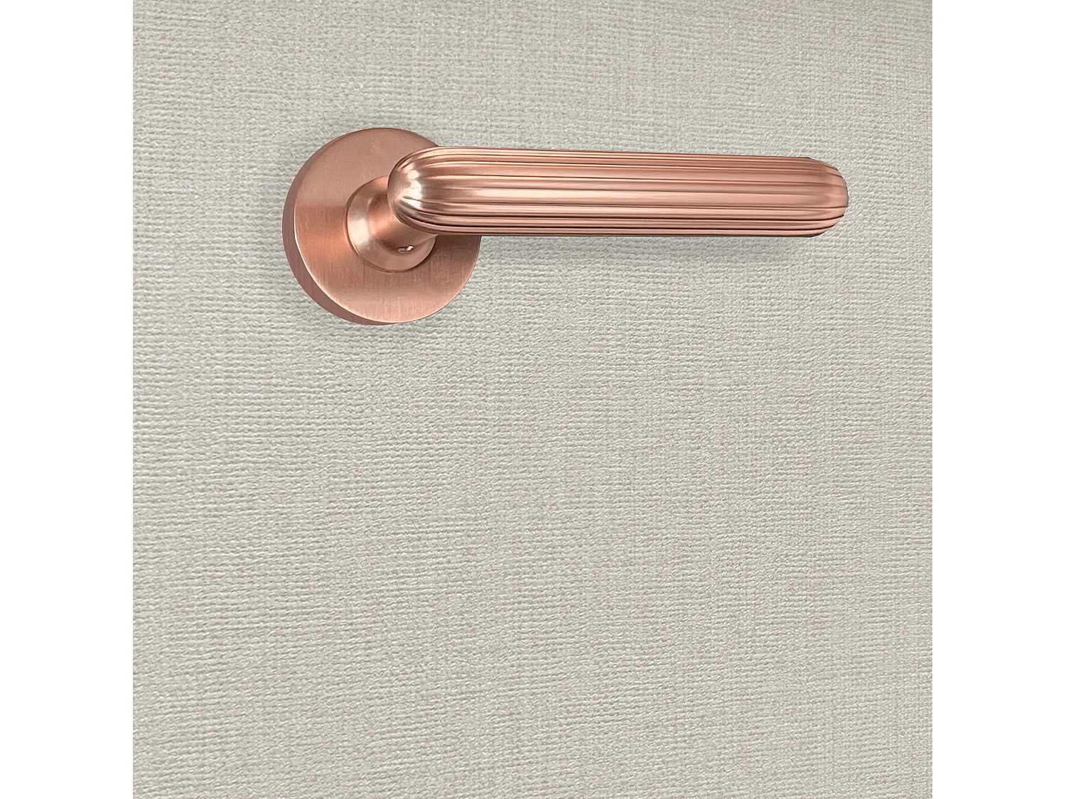 Poignée de porte design finition aspect or rose Livia - KATCHMEE - KatchMee