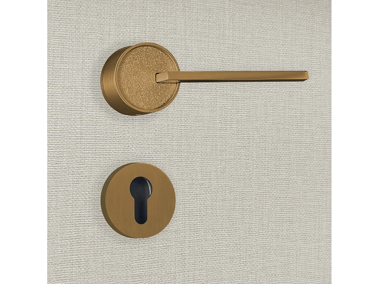 Poignée de porte design à cylindre finition aspect bronze Gulia - KATCHMEE - KatchMee
