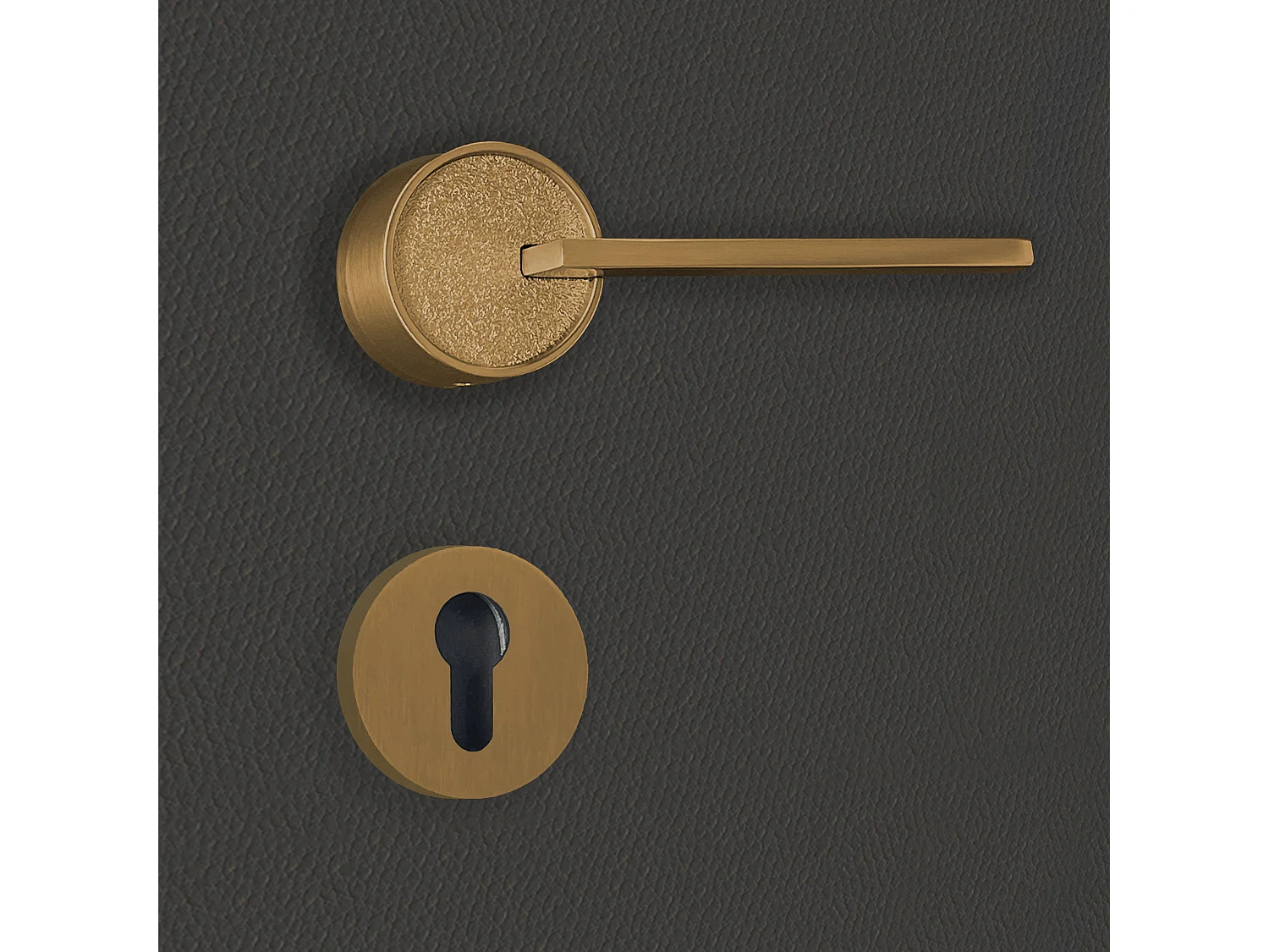 Poignée de porte design à cylindre finition aspect bronze Gulia - KATCHMEE - KatchMee