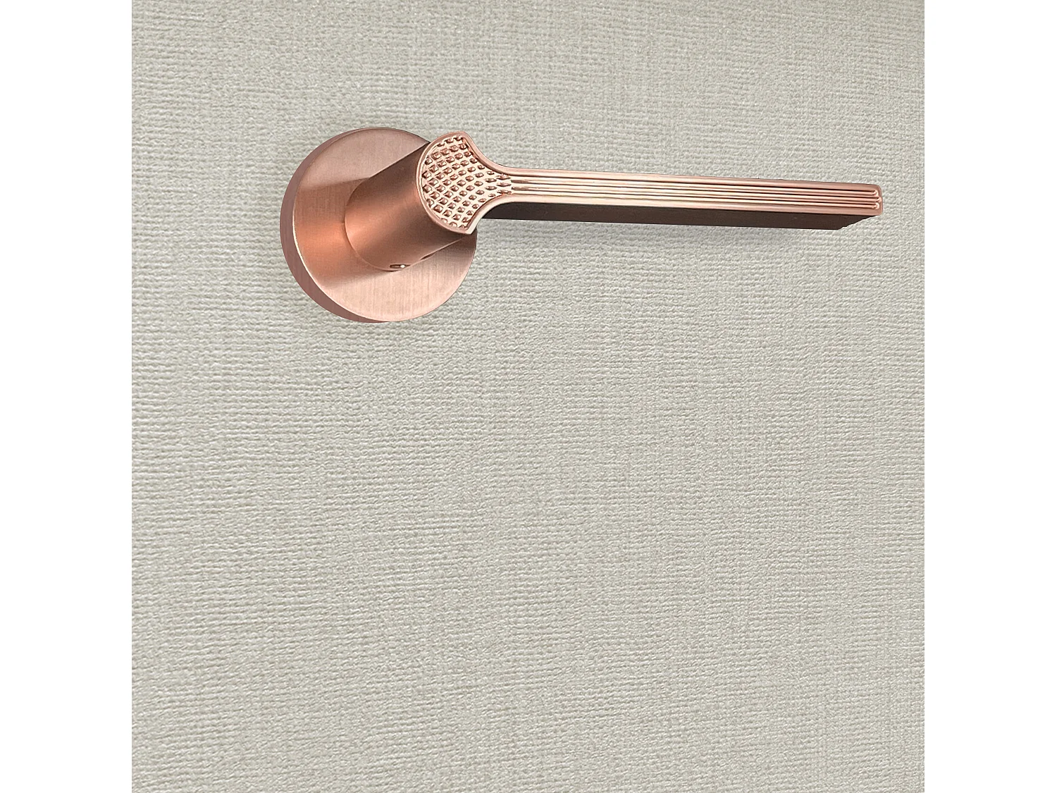Poignée de porte design finition aspect or rose Cristina - KATCHMEE - KatchMee