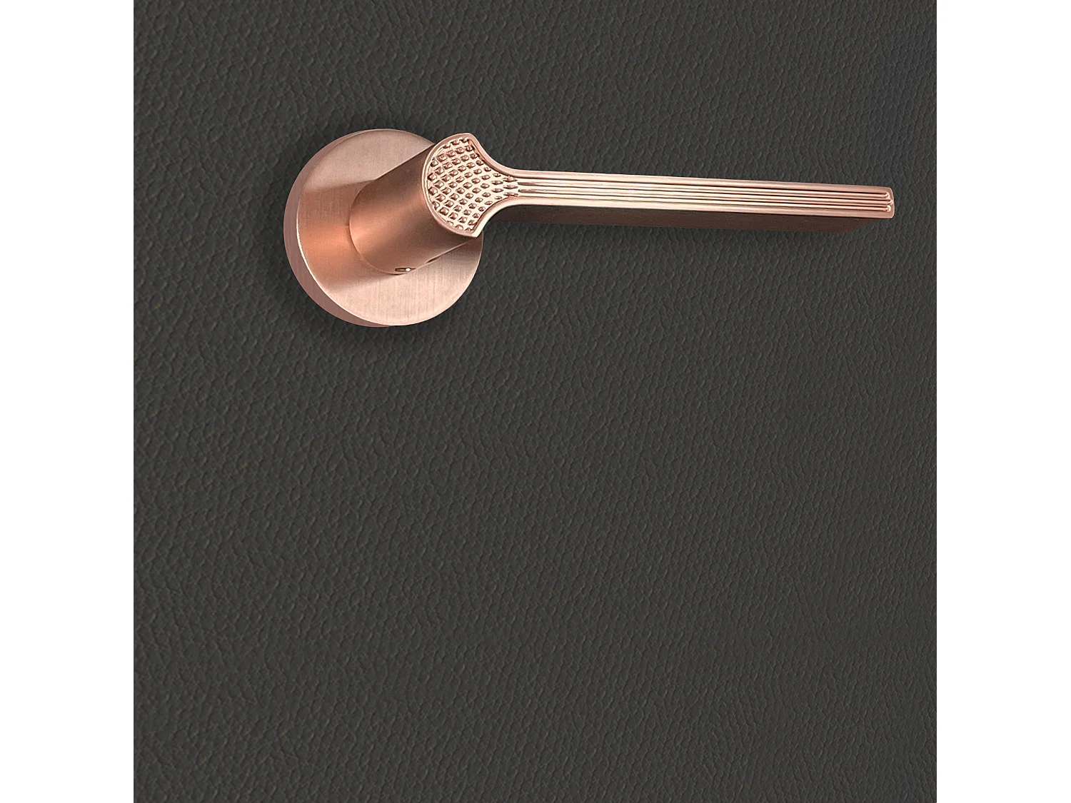 Poignée de porte design finition aspect or rose Cristina - KATCHMEE - KatchMee