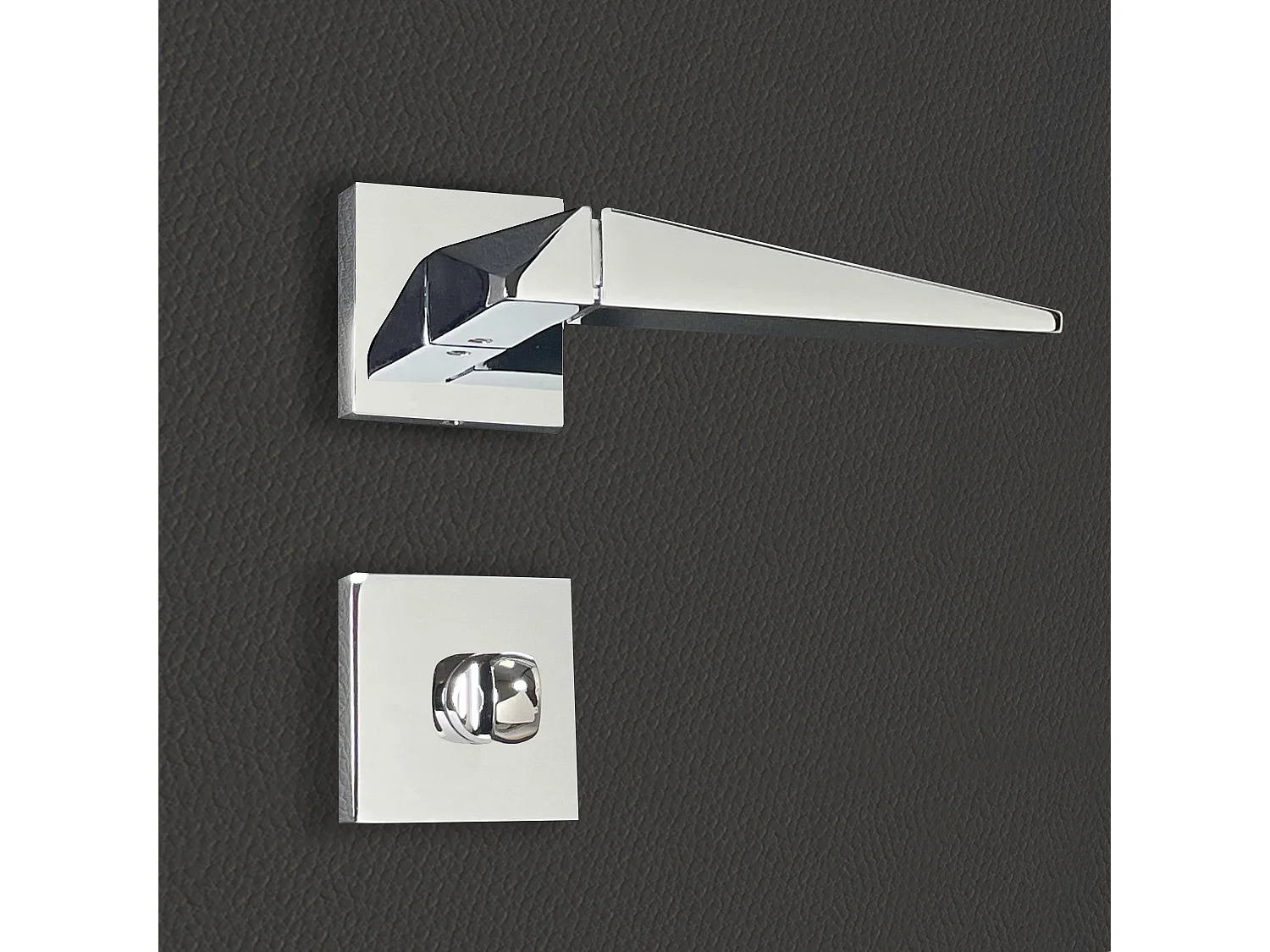 Poignée de porte design à condamnation finition aspect chrome brillant Tamara - KATCHMEE - KatchMee