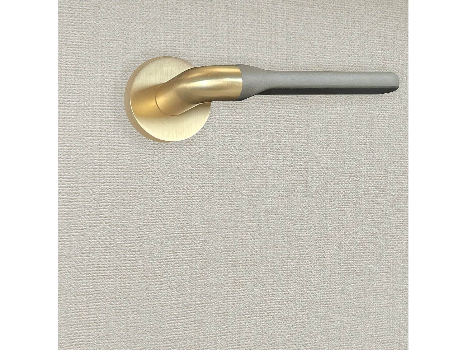 Poignée de porte design finition aspect or et gris mat Fabiana - KATCHMEE - KatchMee