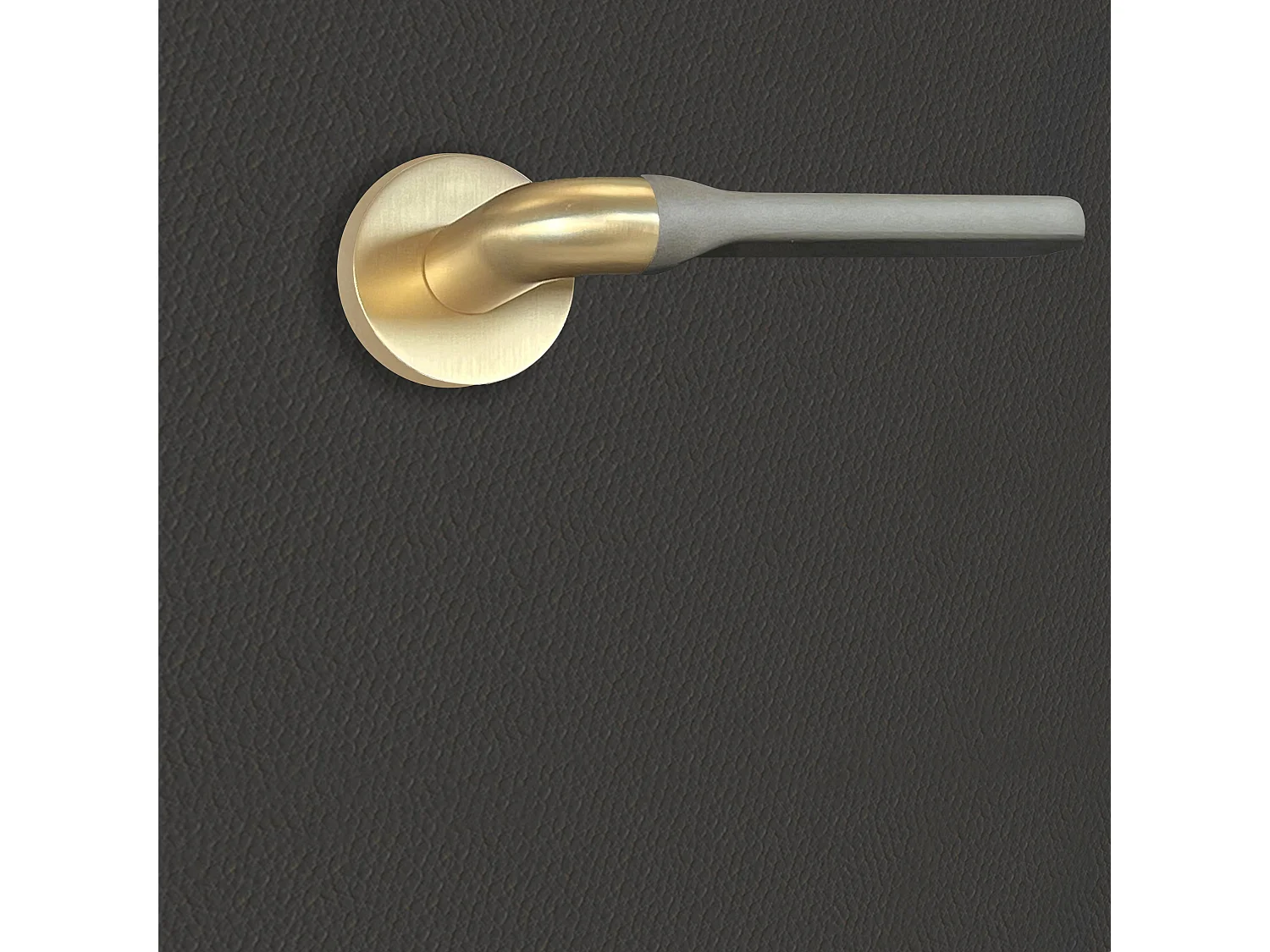 Poignée de porte design finition aspect or et gris mat Fabiana - KATCHMEE - KatchMee