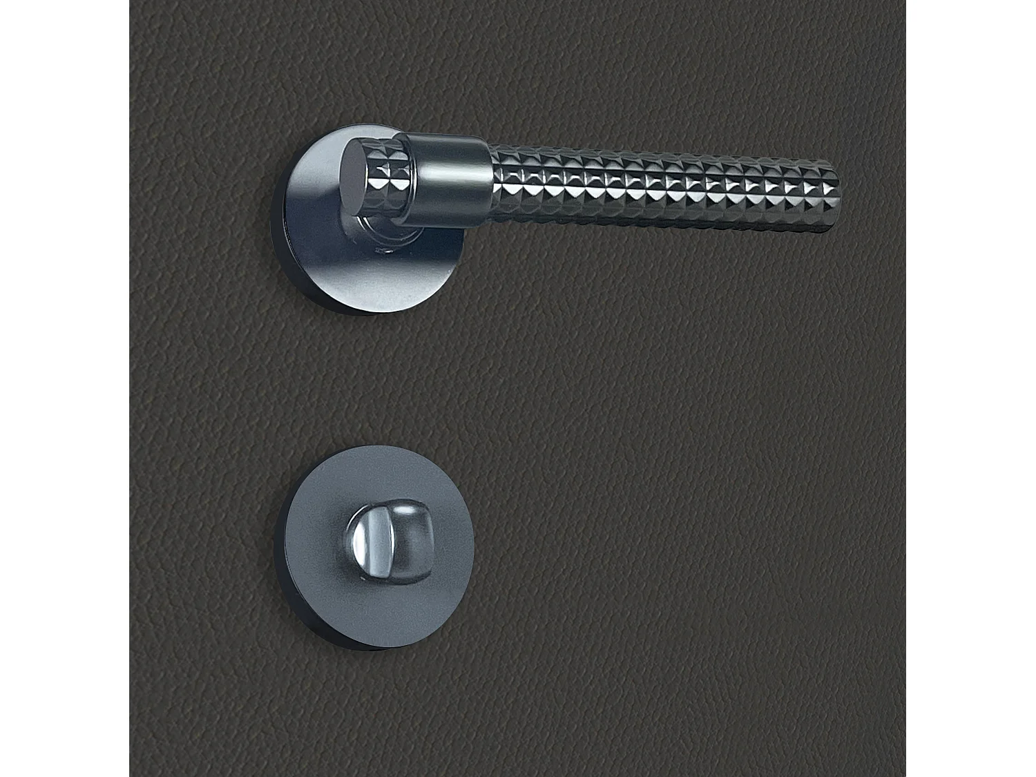 Poignée de porte design à condamnation finition aspect noir mat Asteria - KATCHMEE - KatchMee