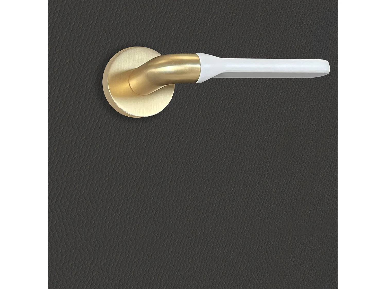 Poignée de porte design finition aspect or et blanc mat Matilda - KATCHMEE - KatchMee