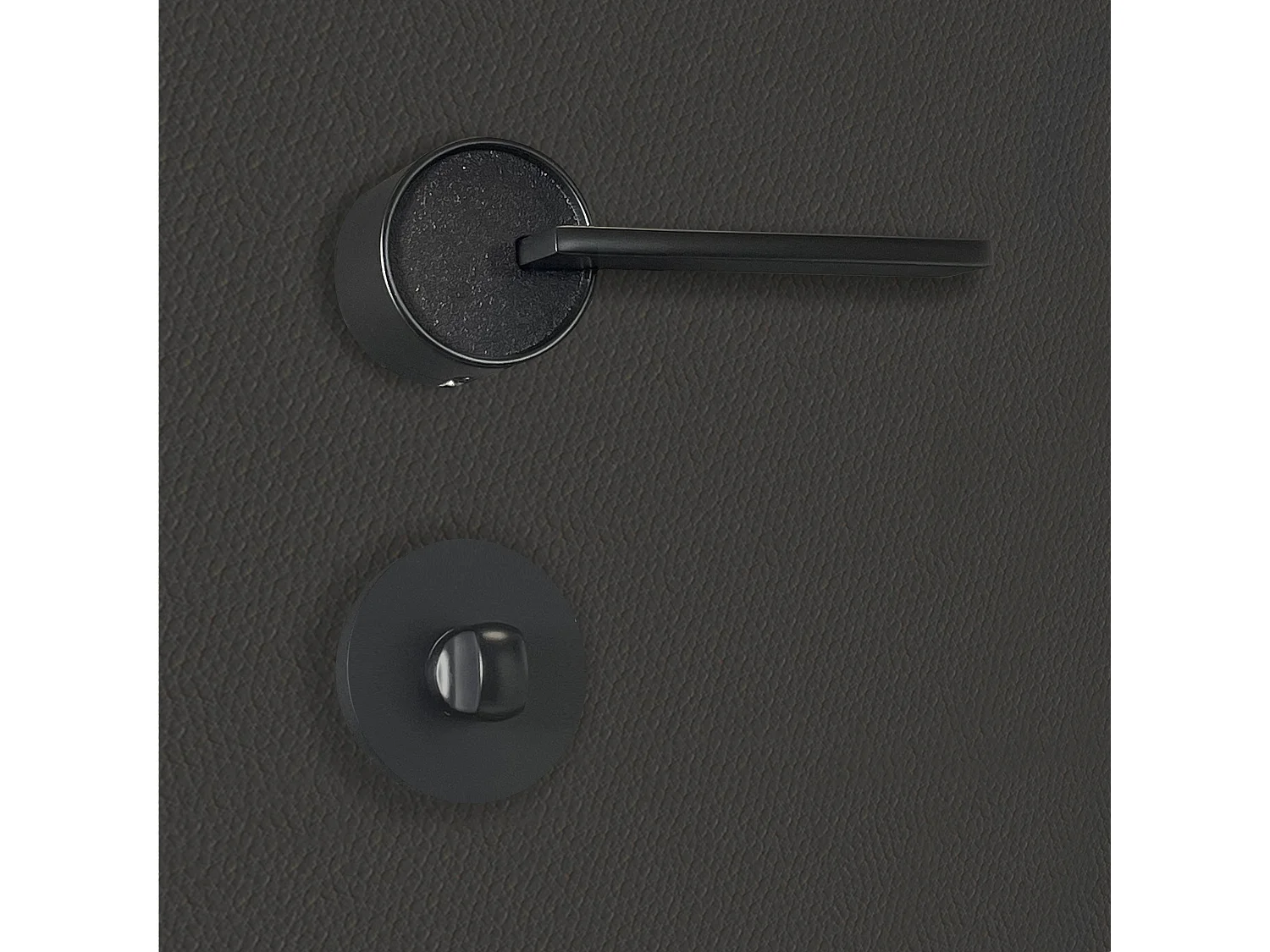 Poignée de porte design à condamnation finition aspect noir mat Alma - KATCHMEE - KatchMee