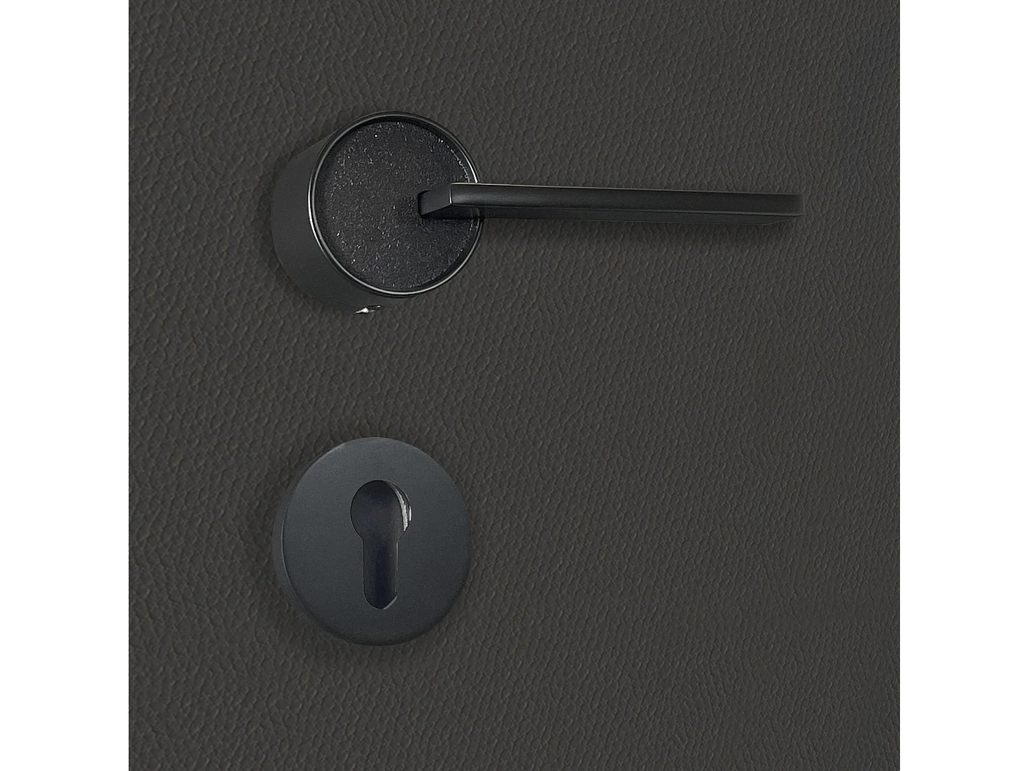 Poignée de porte design à cylindre finition aspect noir mat Alma - KATCHMEE - KatchMee