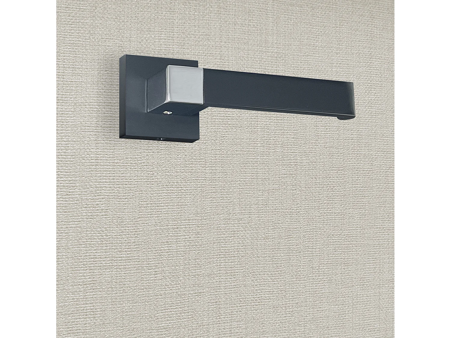 Poignée de porte design finition aspect noir et chrome brillant Valentina - KATCHMEE - KatchMee