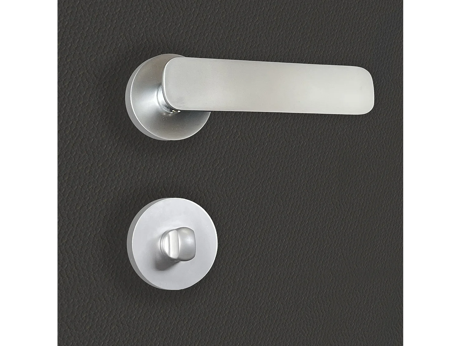 Poignée de porte design à condamnation finition aspect chrome mat Eva - KATCHMEE - KatchMee