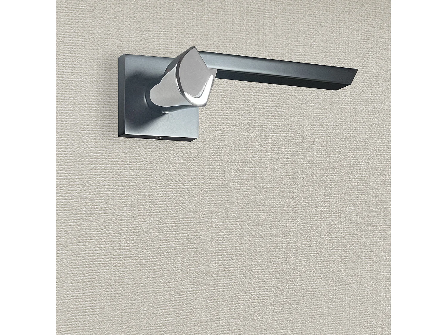 Poignée de porte design finition aspect noir et chrome brillant Melissa - KATCHMEE - KatchMee