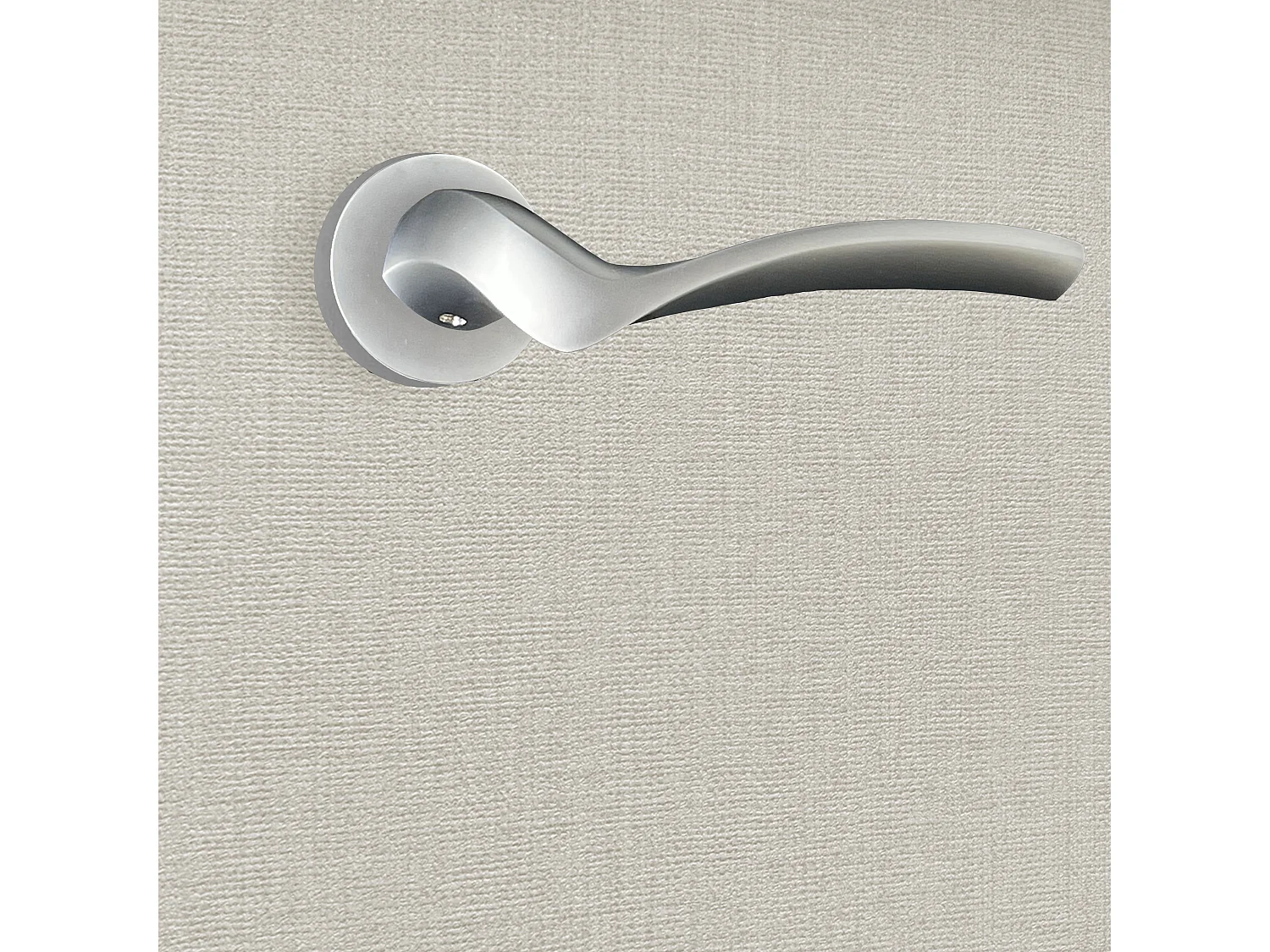 Poignée de porte design finition aspect chrome mat Carla - KATCHMEE - KatchMee