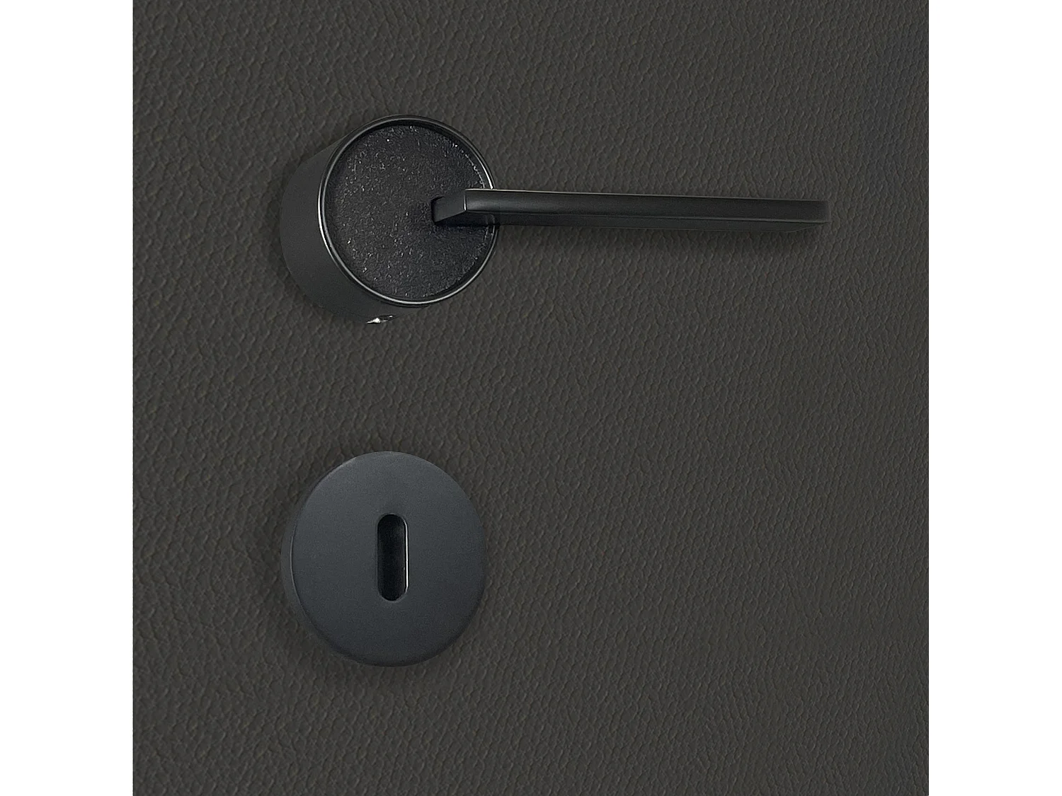 Poignée de porte design à clé finition aspect noir mat Alma - KATCHMEE - KatchMee