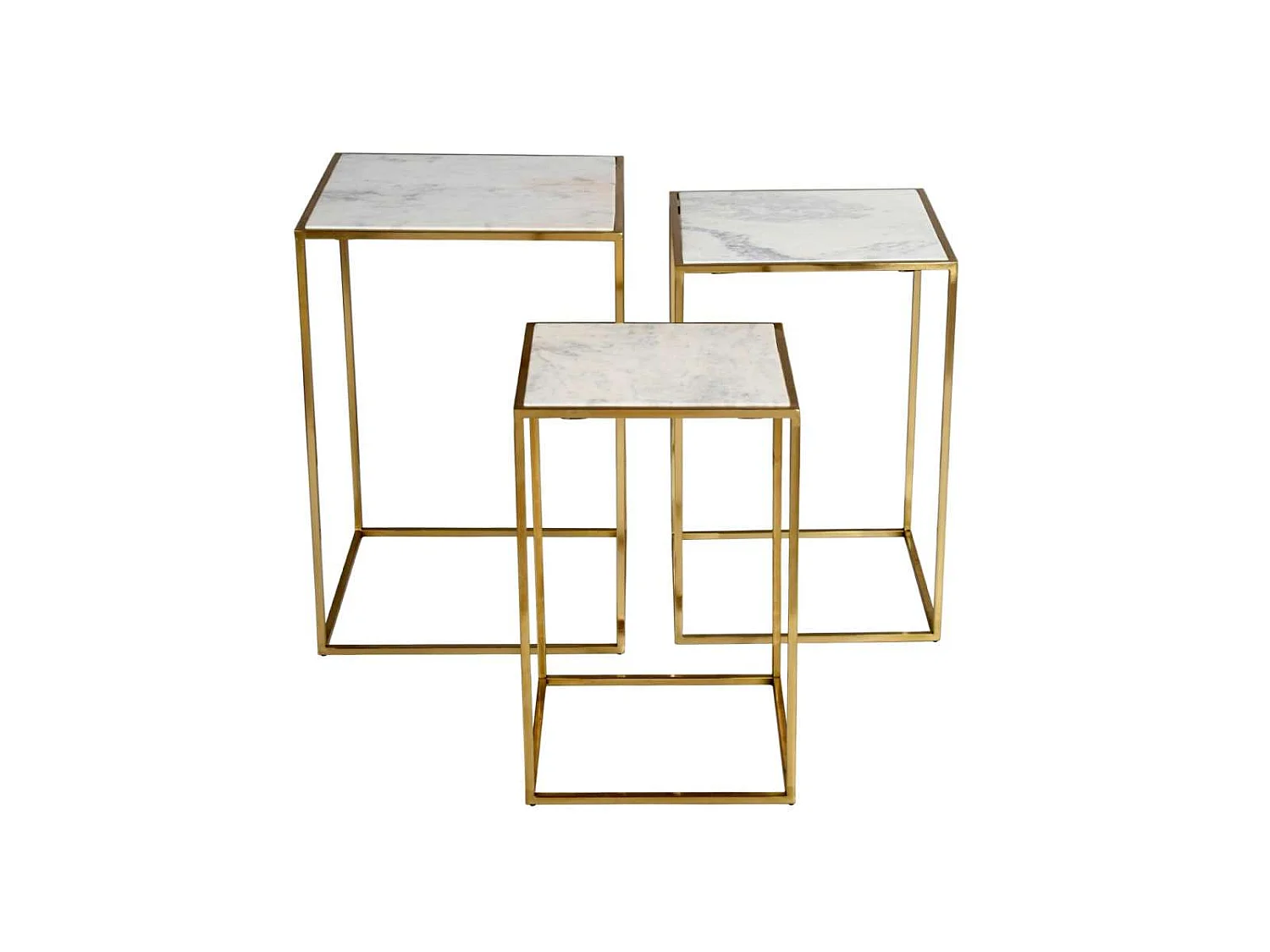 Tafelset 35,5x35,5x56 cm wit Avola AV2130-38