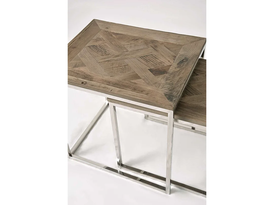 Table set 55x55x45 cm brown glamour gl1538/39